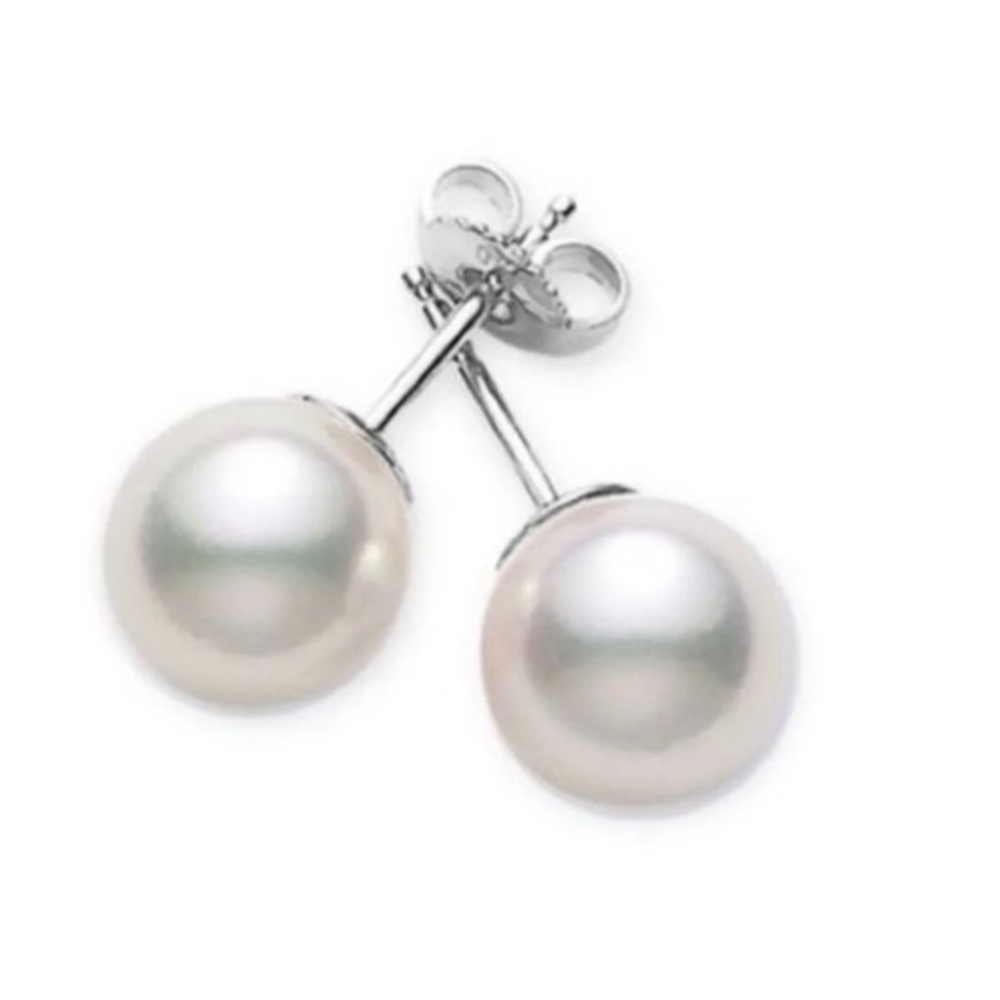 Brand New Renaissance Collection Freshwater Pearl Stud Earrings 14k